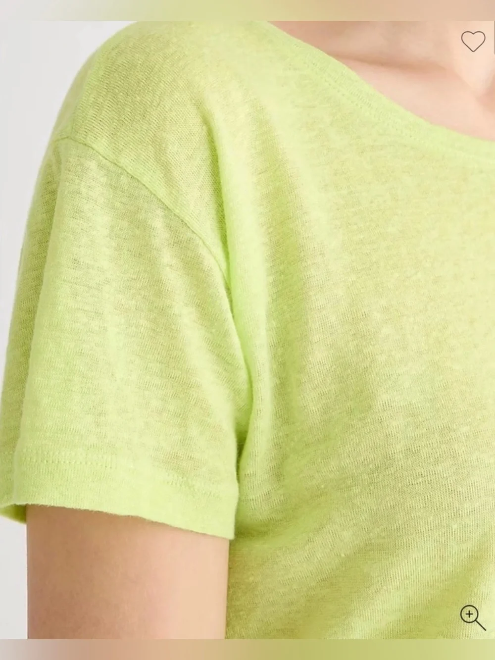 J.Crew Relaxed linen T-shirt in neon daffodil